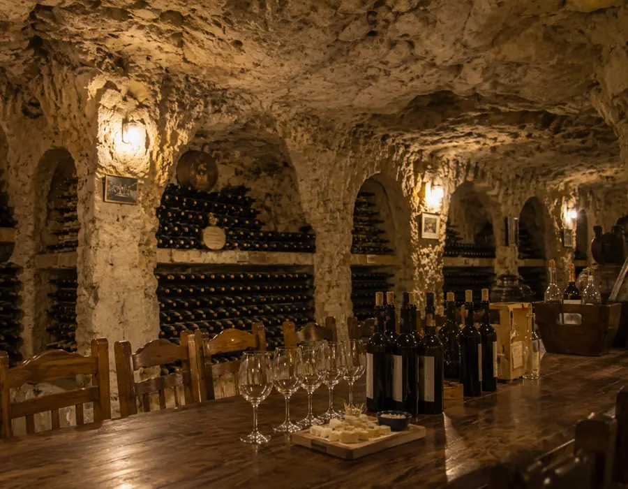 Wine tasting experience inside Mileștii Mici underground cellar