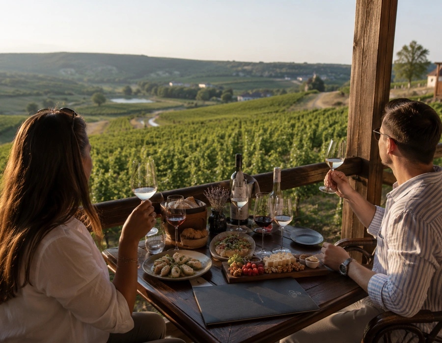 Wine tasting experience at Moldova vineyard